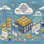 Everything you need to know about Helm DALL·E 2024-10-28 12.34.03 - A detailed, informative illustration about Helm in Kubernetes. The image should include visual elements like Kubernetes containers, Helm charts, cloud