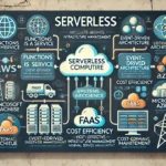 Serverless Computing: AWS Lambda vs. Azure Functions vs. Google Cloud Functions DALL·E 2024-11-01 11.56.23 - A rectangular graphic that visually explains serverless computing, focusing on the main components_ Functions as a Service (FaaS), event-driven archit